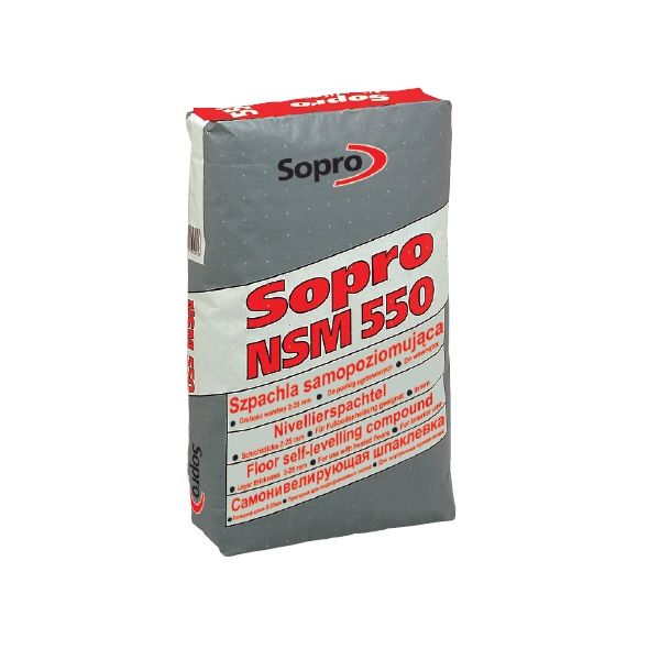 SOPRO szpachla samopoziomująca 2-25 mm NSM 550, 25 kg